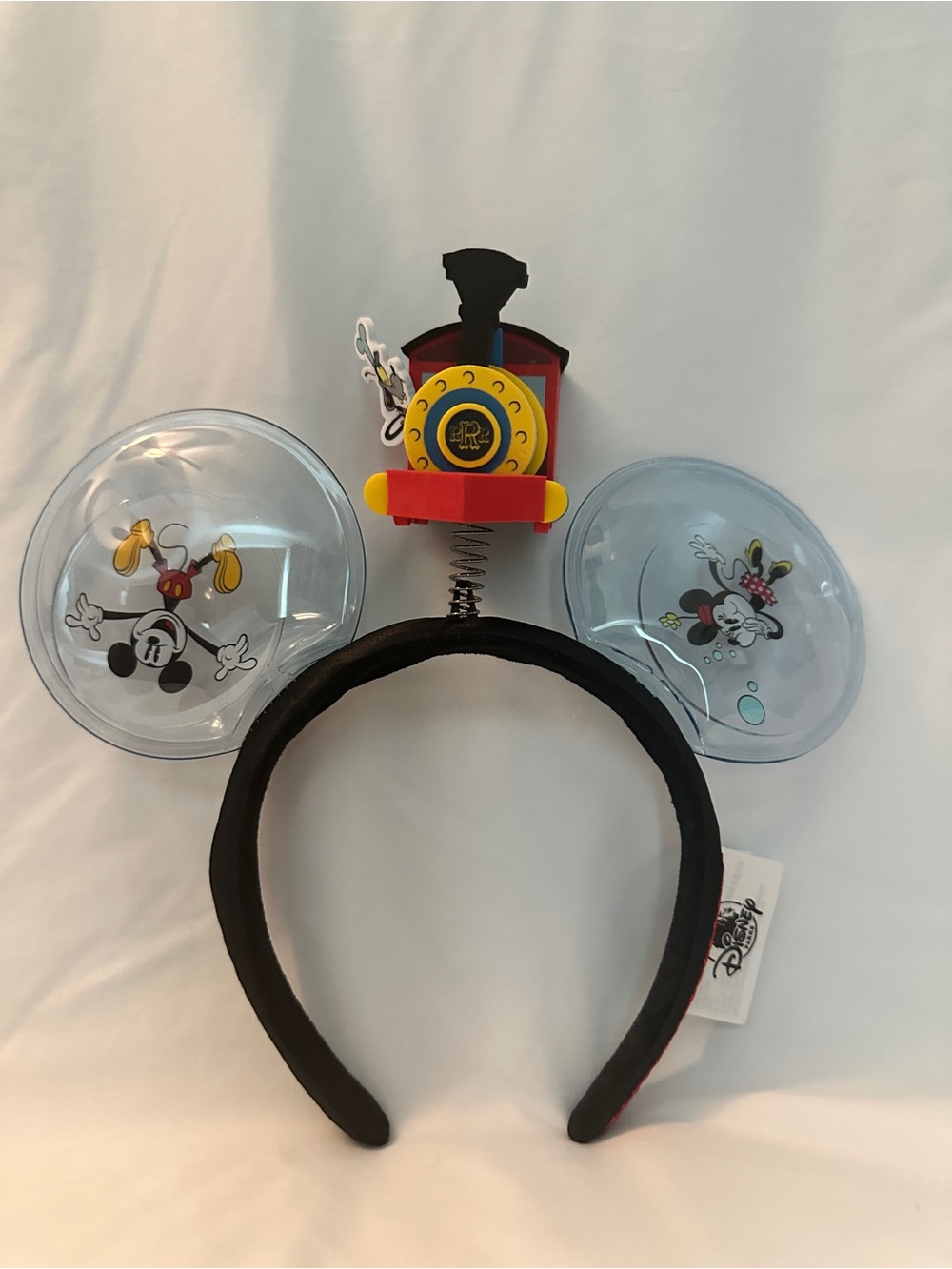 Disney Mickey & Minnie Train Pop-Top Headband - Black, Red, Yellow, Clear